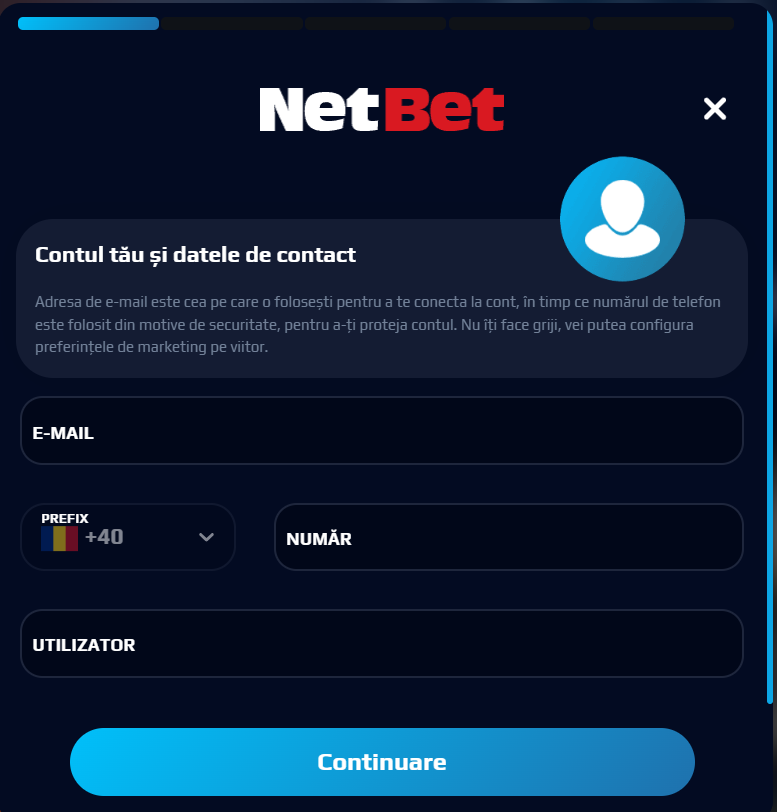 netbet formular inregistrare